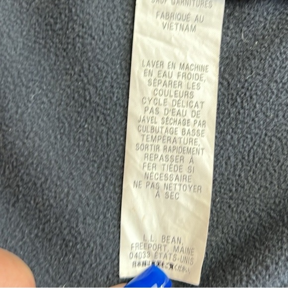 L.L. Bean hooded Fleece lined jacket size XXL navy - Picture 8 of 13